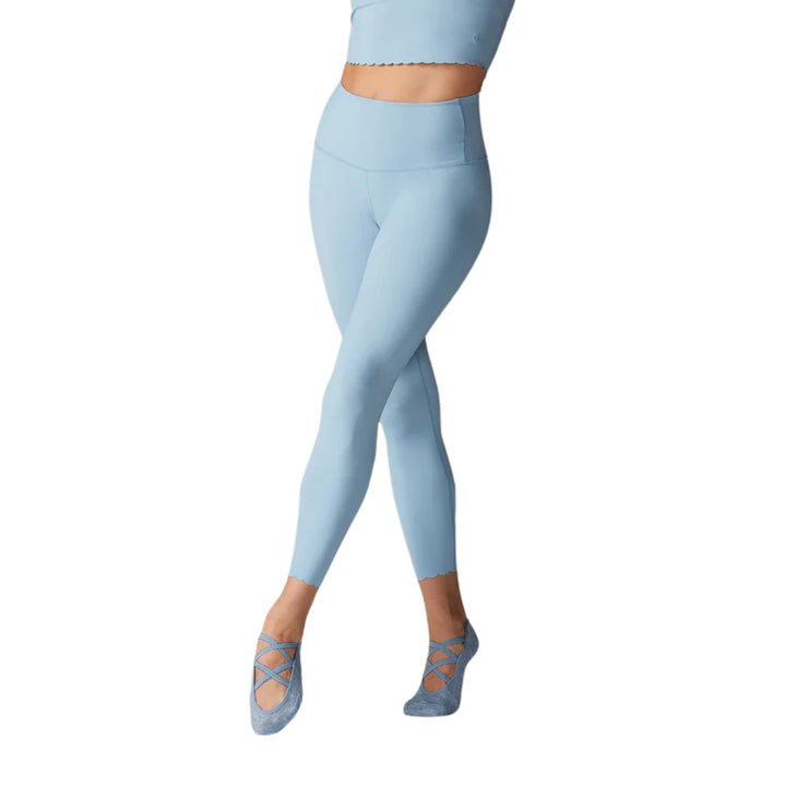 SCALLOP HIGH WAISTED 7/8 TIGHT - SKY