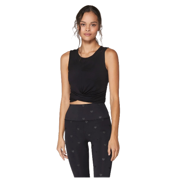 MUSE TWIST FRONT ACTIVE TANK BLACK FRONT SIDE