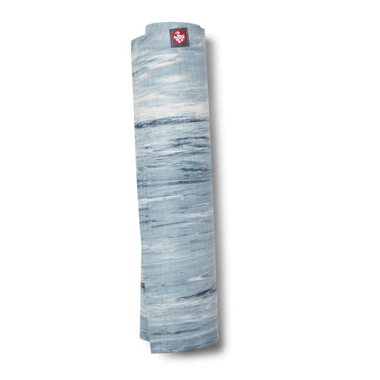 EKO LITE YOGA MAT 4MM BLACK LAY MARBLED FRONT SIDE