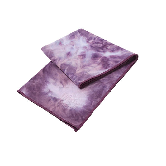 EQUA YOGA HAND TOWEL INDULGE BLUSH TIE DYE LEFT SIDE