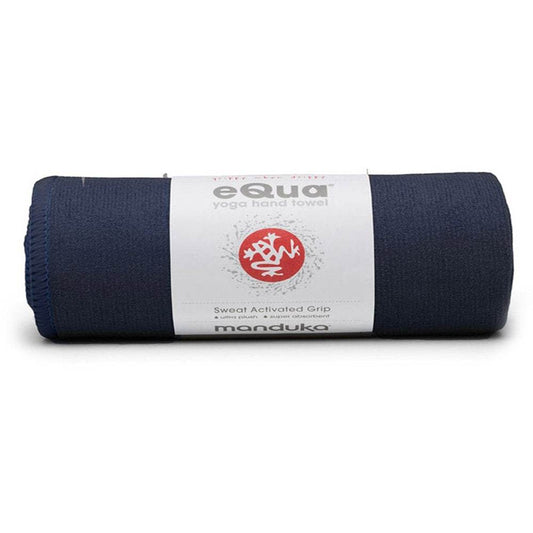 EQUA YOGA HAND TOWEL MIDNIGHT FRONT SIDE