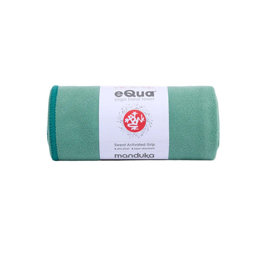 EQUA YOGA HAND TOWEL WASABI FRONT SIDE