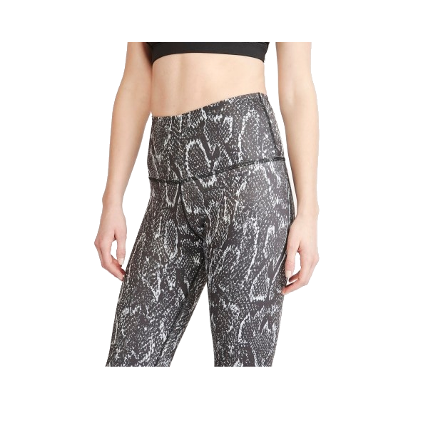 HIGH WAISTED MIDI LEGGING BLACK SNAKE LEFT SIDE