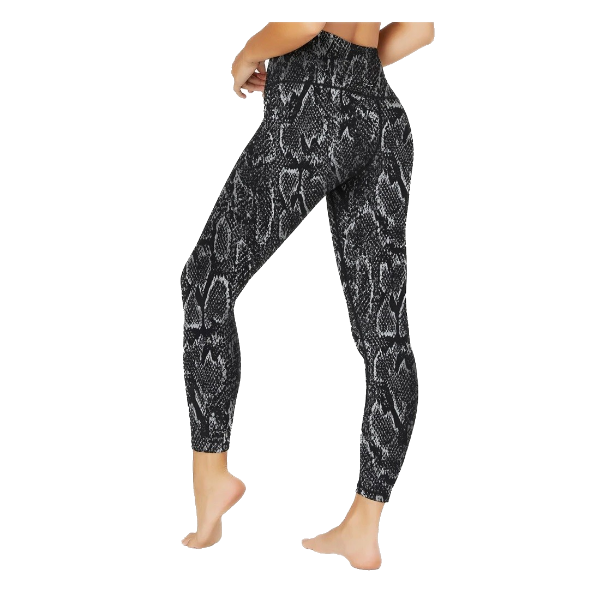 HIGH WAISTED MIDI LEGGING BLACK SNAKE BACK SIDE