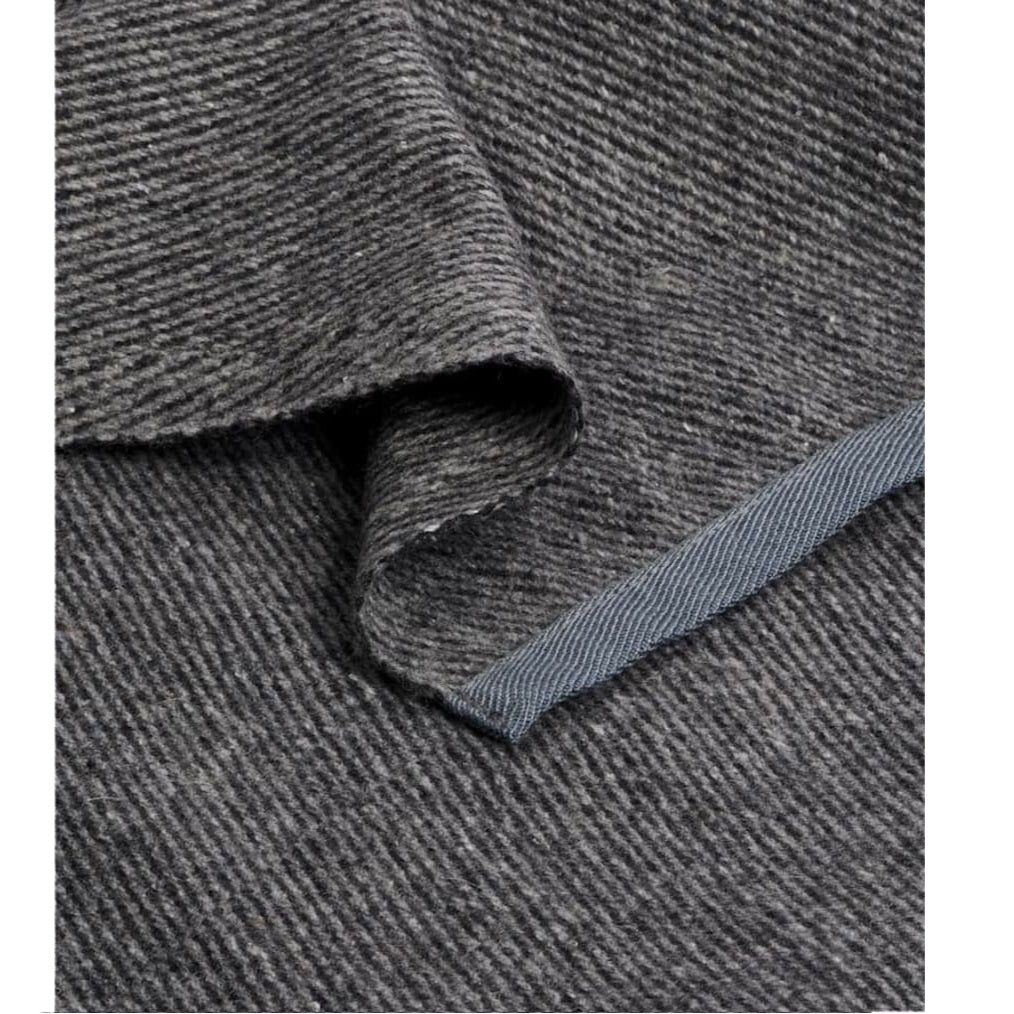 TWILL WOOL BLANKET SEDIMENT BACK SIDE