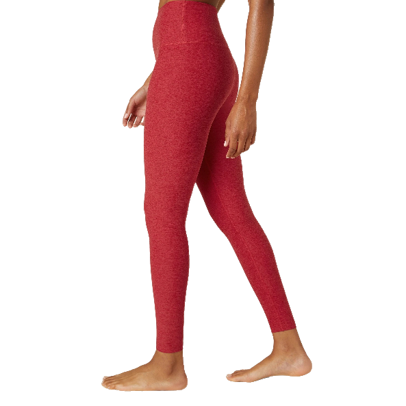 SPACEDYE CAUGHT IN THE MIDI HIGH WAISTED LEGGING - CURRANT RED