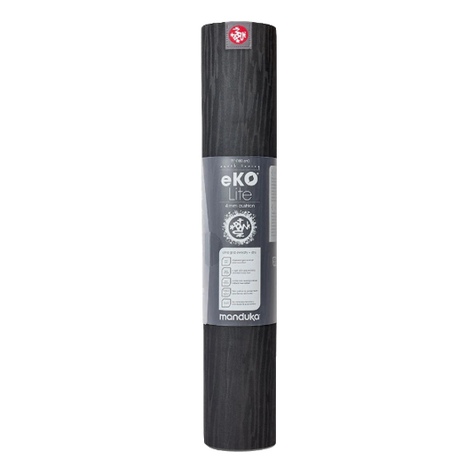 EKO LITE YOGA MAT 4MM BLACK FRONT SIDE