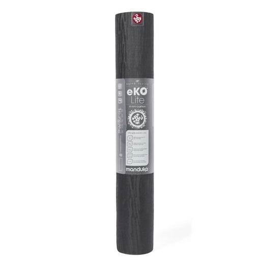 EKO LITE YOGA MAT 4MM CHARCOAL FRONT SIDE
