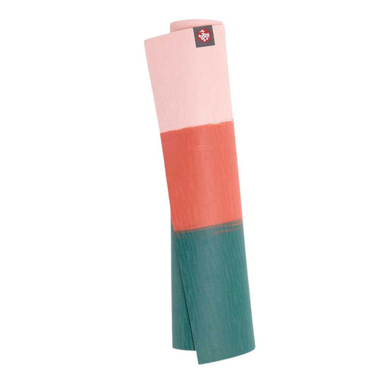 EKO LITE YOGA MAT 4MM DEEP SEA STRIPE FRONT SIDE
