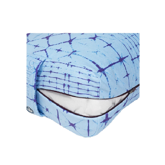 ENLIGHT RECTANGULAR BOLSTER STAR DYE CLEAR BLUE LEFT SIDE