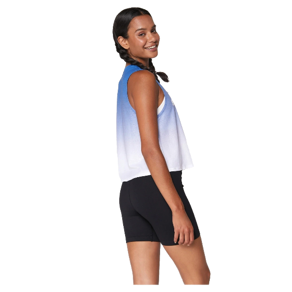 RAD ACTIVE CROP TANK WATERFALL PRINT BACK SIDE