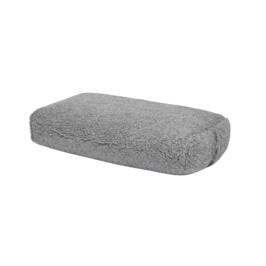 WOOL RECTANGULAR BOLSTER GREY LEFT SIDE