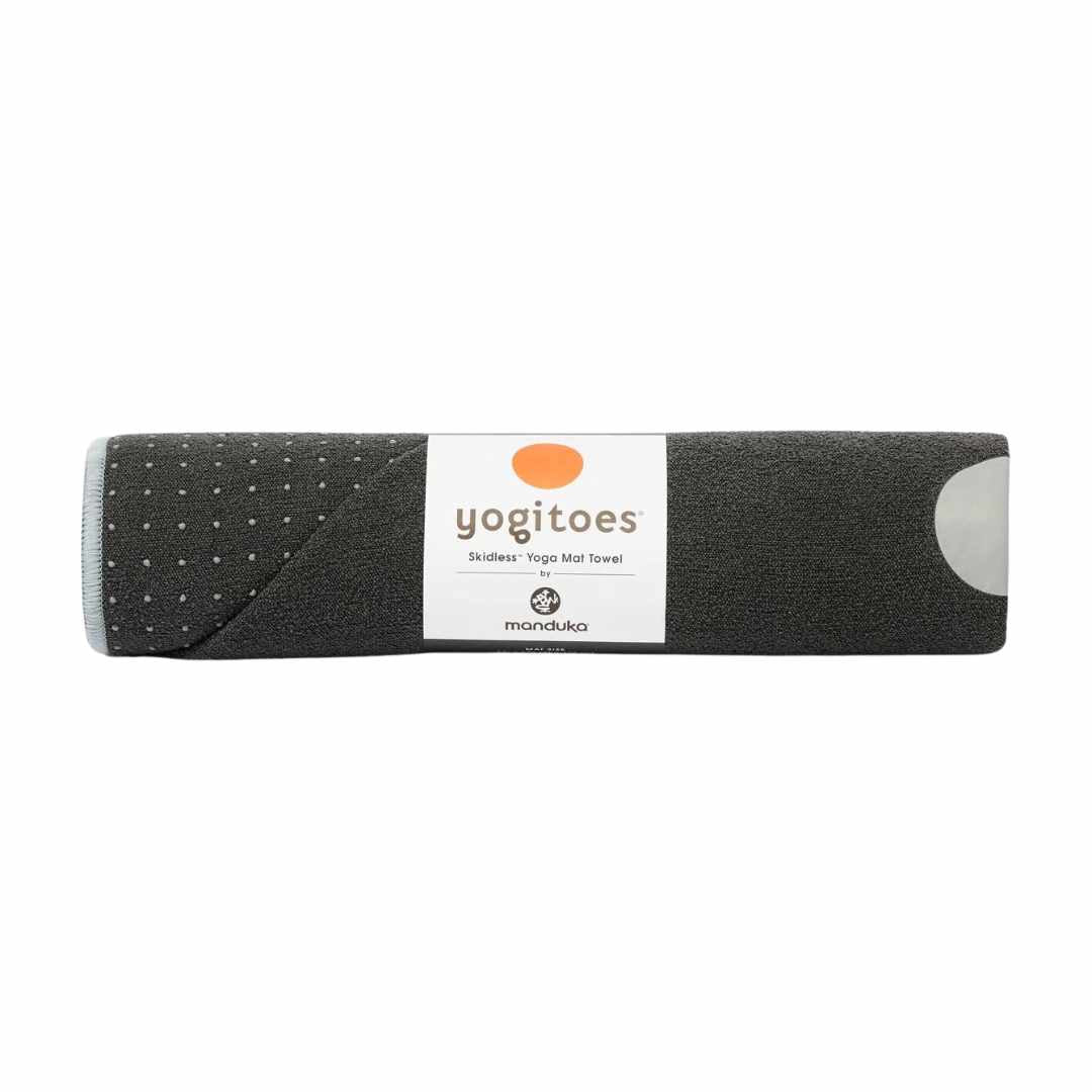 YOGITOES SKIDLESS MAT TOWEL 2.0 GREY FRONT SIDE