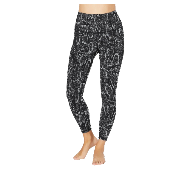 BEYOND YOGA Lounge Around Luxe Midi Joggers In Leopard Print