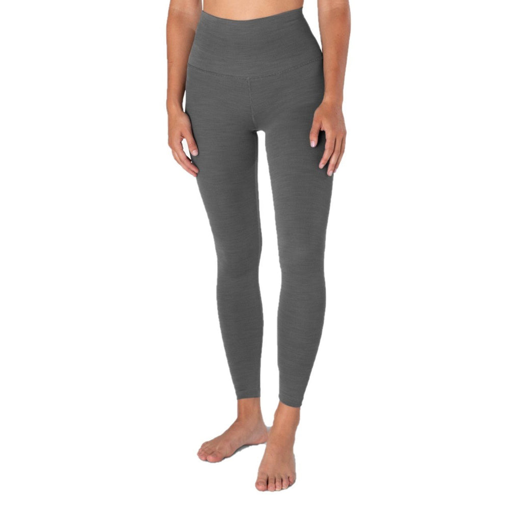 Beyond Yoga Heather Rib High Waisted Midi Legging Smoke Grey